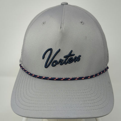 Vortex Trucker Hat Gray One Size Perforated Laser Cut Rope Detail Snapback