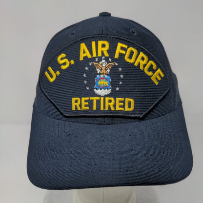 US Air Force Retired Snapbak Hat Blue OSFA Adjustable Embroidered Eagle Crest