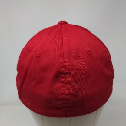 SRT Fitted Hat Red Size L/XL Flexfit Embroidered Vented Holes 6 Panel Yupoong