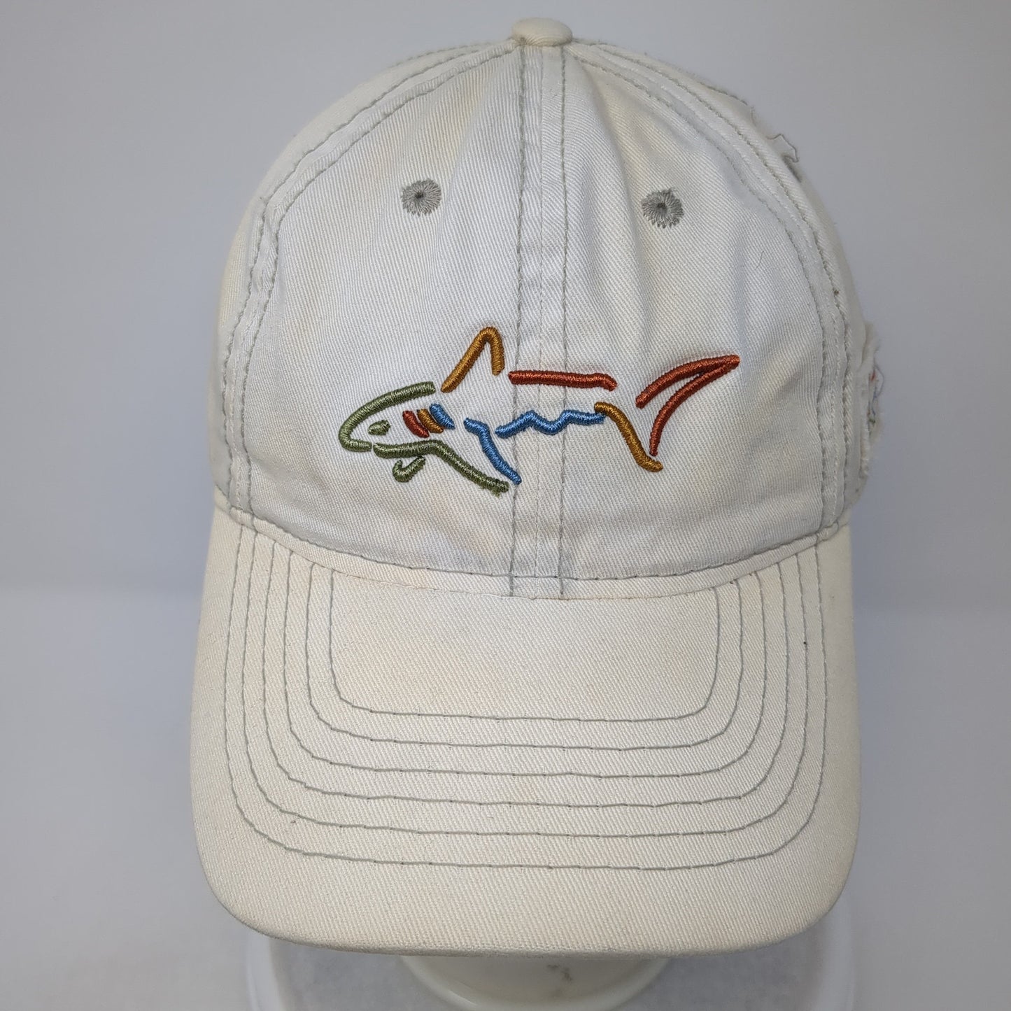 Greg Norman Strapback Baseball Cap Beige One Size Adjustable Embroidered