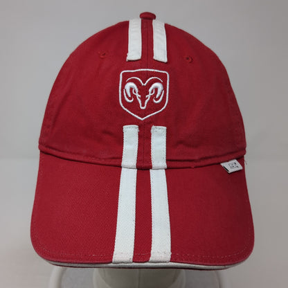 Dodge Ram Logo Strapback Hat Red One Size Adjustable Chase Authentics