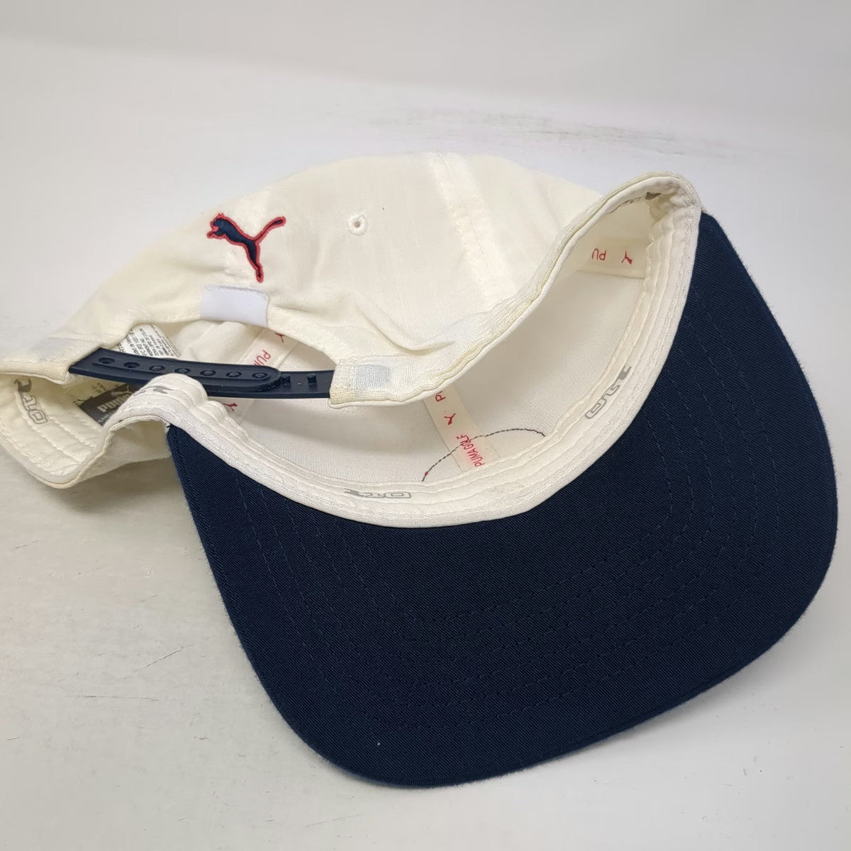 Puma Snapback Hat White Blue One Size Enjoy Golf 110 Flexfit Patch Embroidered