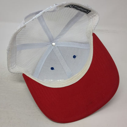 Richardson Trucker Hat Blue Red White One Size Mesh Back MSF Logo US Flag