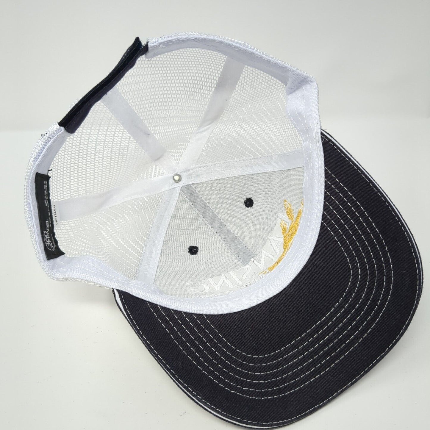 Lansing Trade Group Idaho Strapback Trucker Hat Black One Size Mesh Back