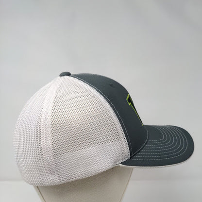 Letter W Fitted Trucker Hat Gray L/XL Embroidered Mesh Back Pacific Headwear