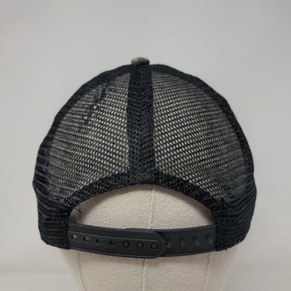 David and Young Trucker Hat Multicolor OSFM Leopard Mesh Back Distressed