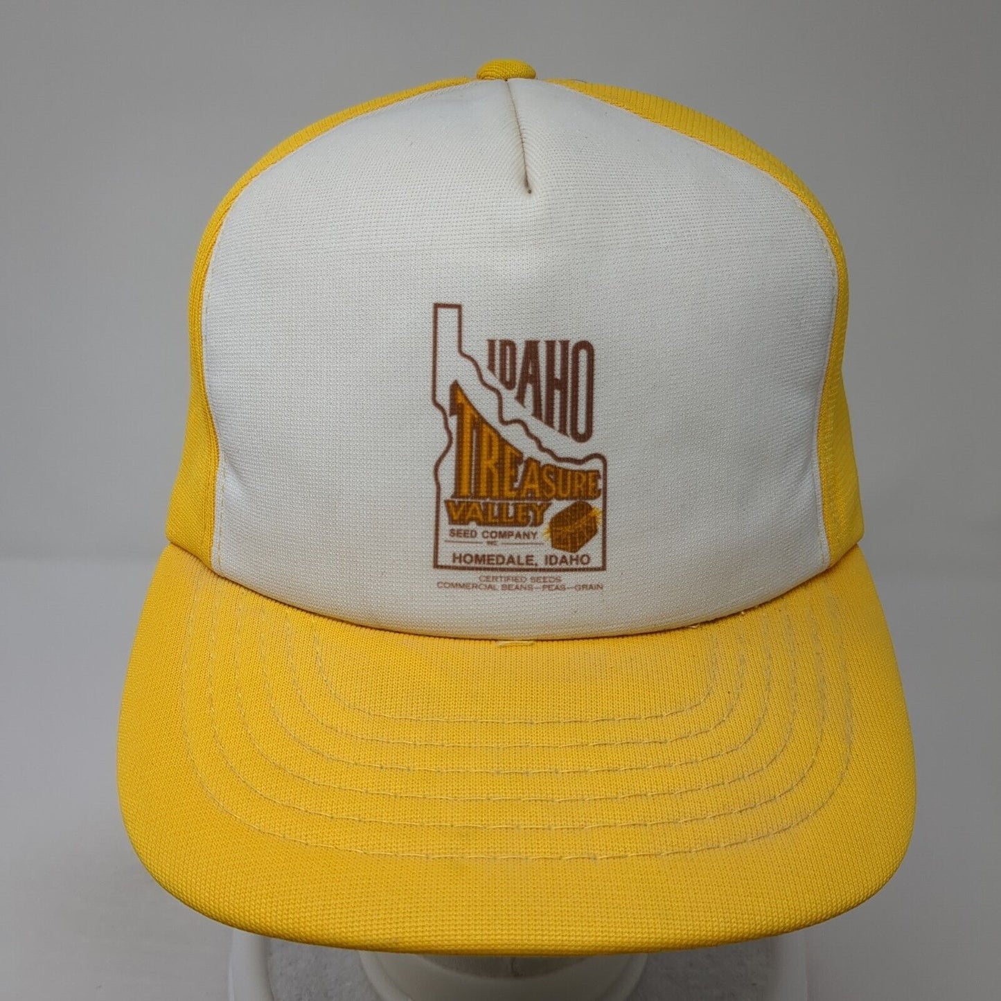 Idaho Treasure Valley Seed Company Snapback Hat Yellow OS Adjustable Vernon