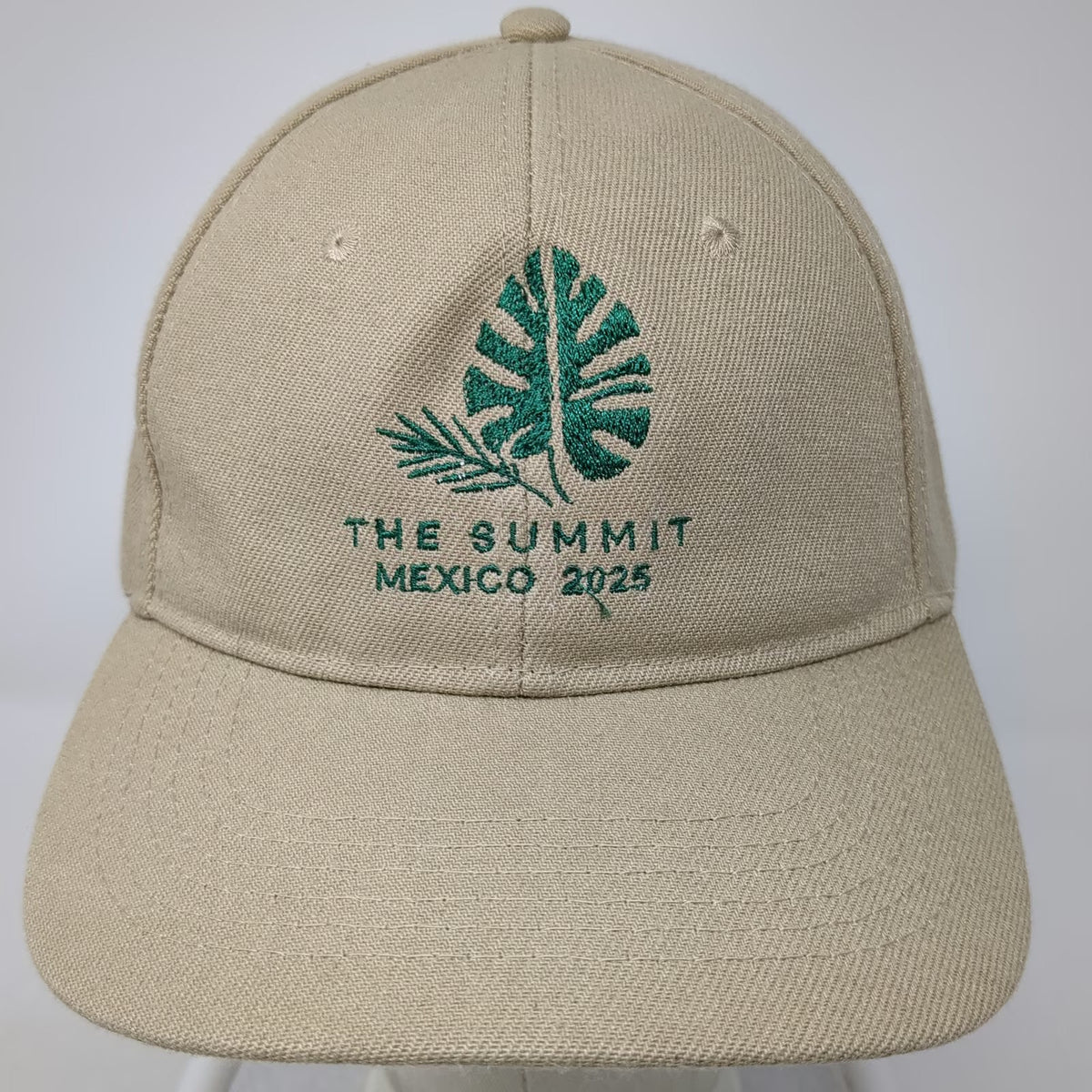 Avery Dennison Baseball Cap Beige One Size Summit Mexico 2025 Leaf Logo Hat