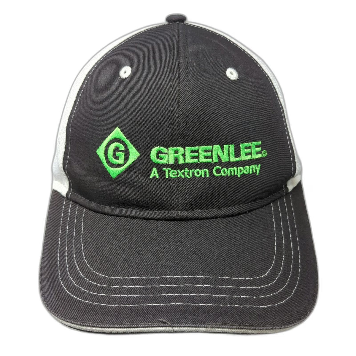 Greenlee A Textron Company Baseball Cap Gray OSFM Logo Mesh Back Strapback Hat
