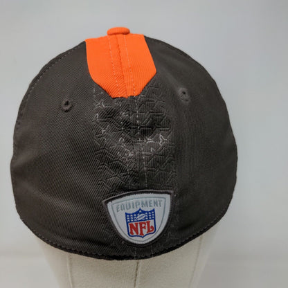 Reebok NFL Men's Fitted Hat Brown Orange OSFA Embroidered Cleveland Browns AFC