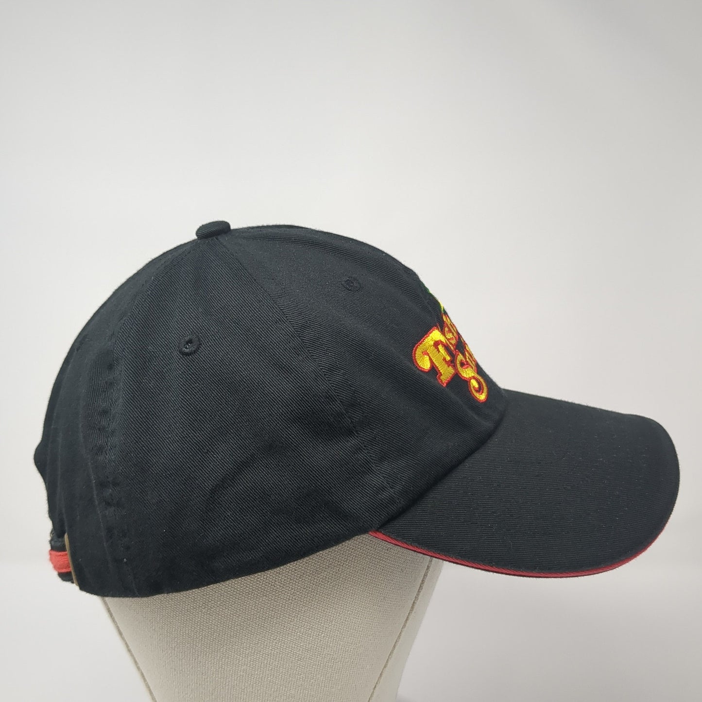 Fish Sniffer Slideback Hat Black One Size Adjustable Embroidered Outdoor