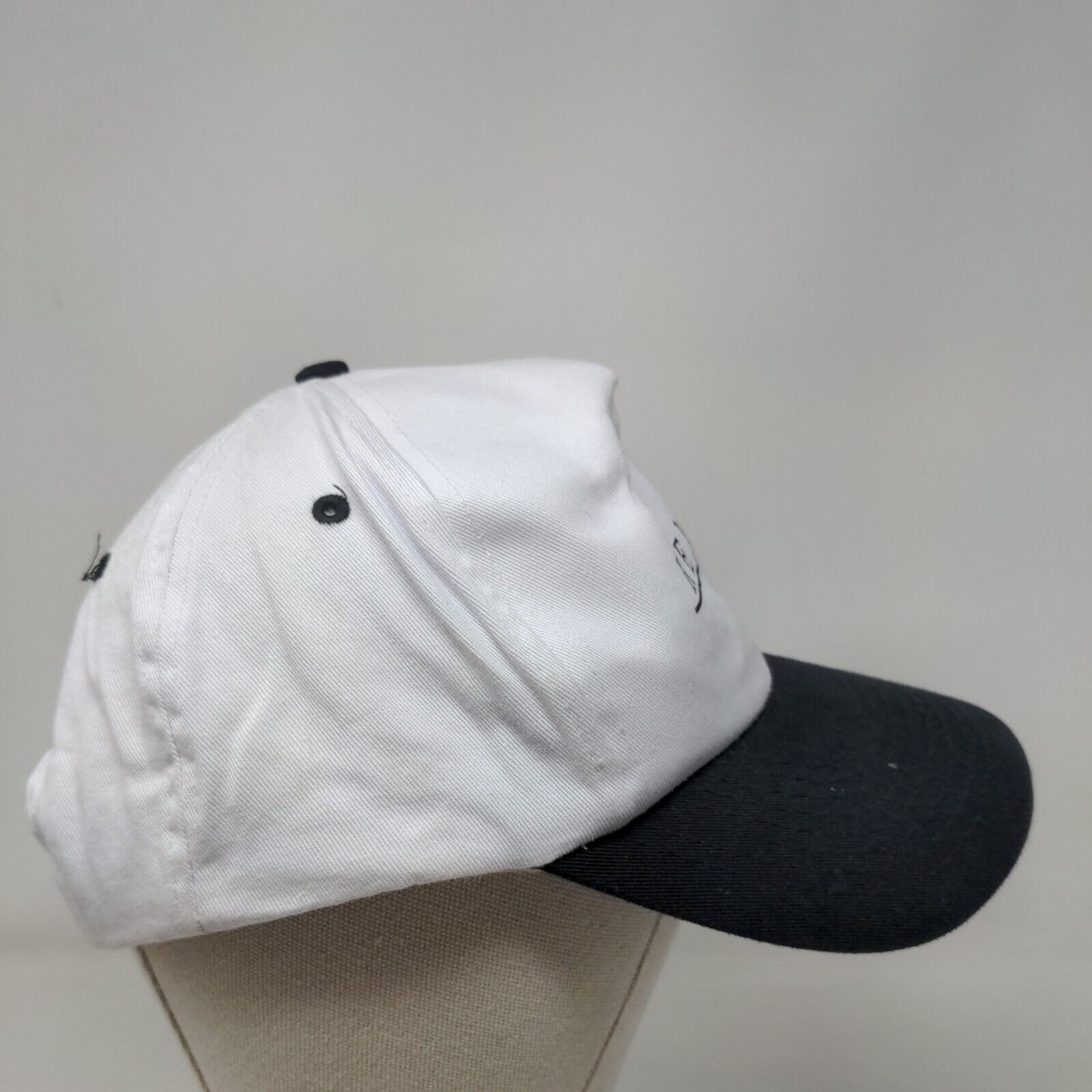 Rexel Snapback Hat White OSFA Adjustable Vented Holes 6 Panel Toppers
