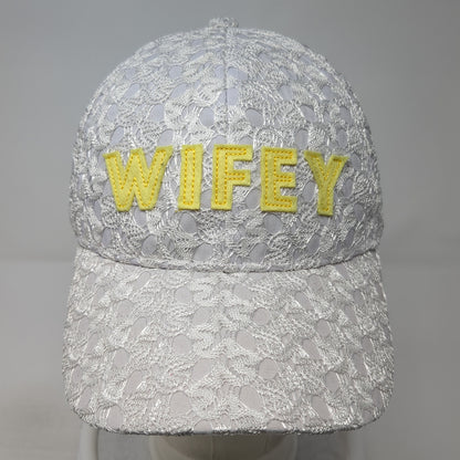 WIFEY Slideback Baseball Cap Multicolor One Size Adjustable Lace Trim