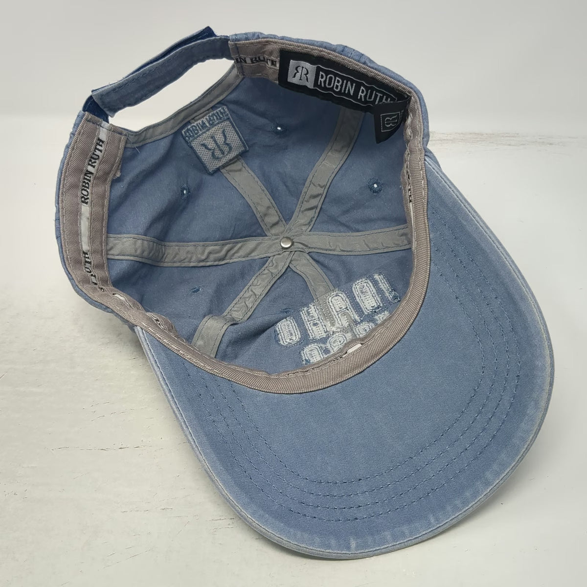 Robin Ruth Baseball Cap Blue One Size Idaho 1890 Adventure Awaits Strapback Hat