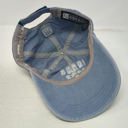 Robin Ruth Baseball Cap Blue One Size Idaho 1890 Adventure Awaits Strapback Hat