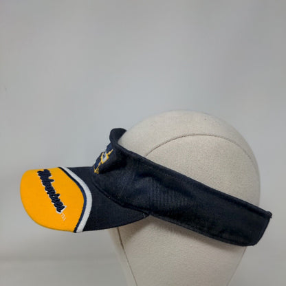 Michigan University Wolverines Strapback Sun Visor Hat Blue Gold NCAA Colosseum