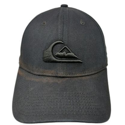 New Era Quiksilver Baseball Cap Black M Stretch Fit Fitted Structured Hat