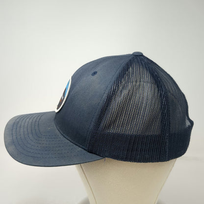 YOU KNOW Trucker Hat Blue One Size Sun Valley Ski Resort Mountain Patch Snapback