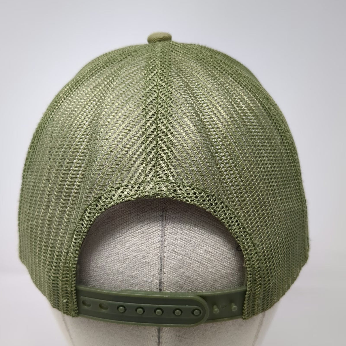Mad Engine Trucker Hat Green One Size Yellowstone National Park Bison Patch Mesh