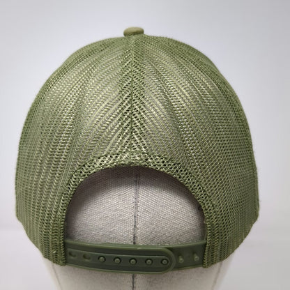 Mad Engine Trucker Hat Green One Size Yellowstone National Park Bison Patch Mesh