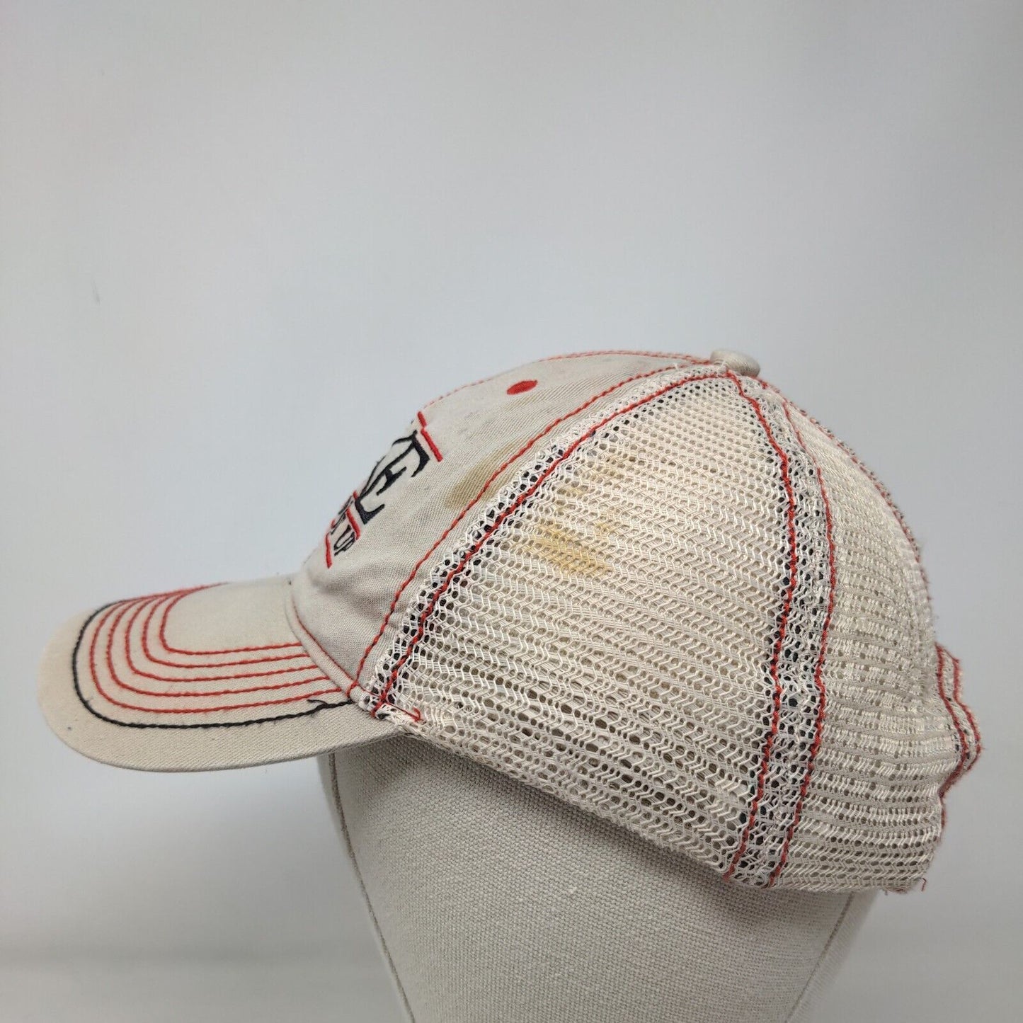 Luke Kick The Dust Up Strapback Mesh Back Trucker Hat Tan One Size
