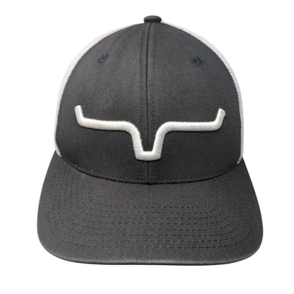 Kimes Ranch Snapback Mesh Back Trucker Hat Gray OSFA Embroidered