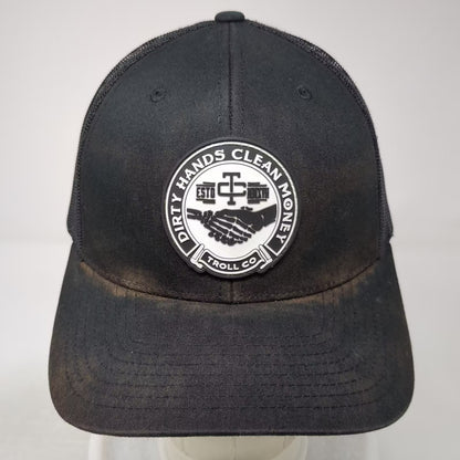 Troll Co Dirty Hands Clean Money Black OS Trucker Hat Snapback Mesh Patch Adj