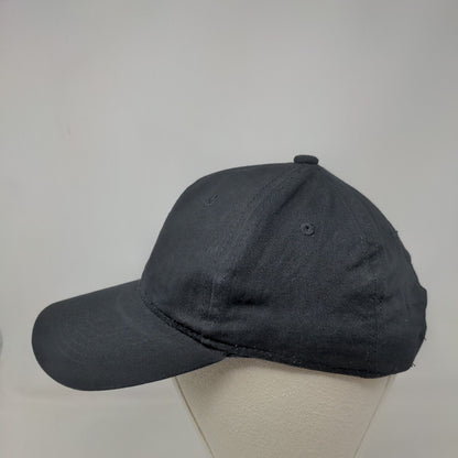 George Strapback Hat Black One Size Adjustable Vented Holes 6 Panel Blank