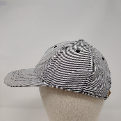 Unbranded Slideback Hat Multi Black White OSFM Striped Blank 6 Panel