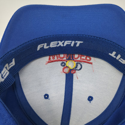 Wonder Fitted Hat Blue XL Flexfit Stretch Embroidered Logo Yupoong