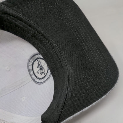 The Amelia River Club Snapback Trucker Hat Gray OS Classic Fit Mesh Back Ahead