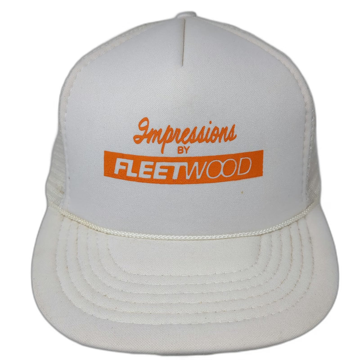 Headmost Fleetwood Trucker Hat White One Size Mesh Snapback Foam Front Rope