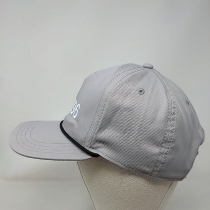 Bhyco 1996 Snapback Hat Gray OSFM Adjustable Embroidered Vented Holes Rope