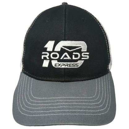 10 Roads Express Trucker Hat Black Gray One Size Mesh Snapback Structured Hat