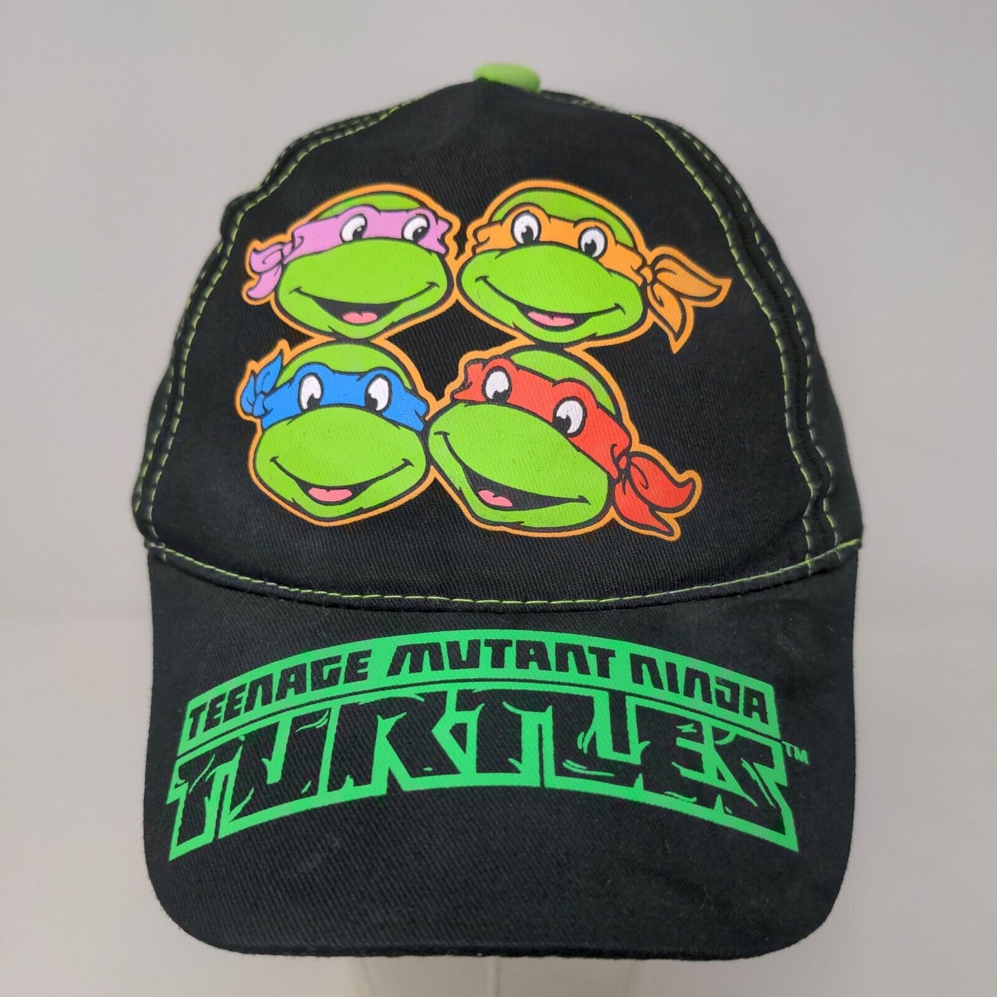 Nickelodeon Boy's Strapback Hat Black Size OSFM Graphic TMNT Turtles Logo