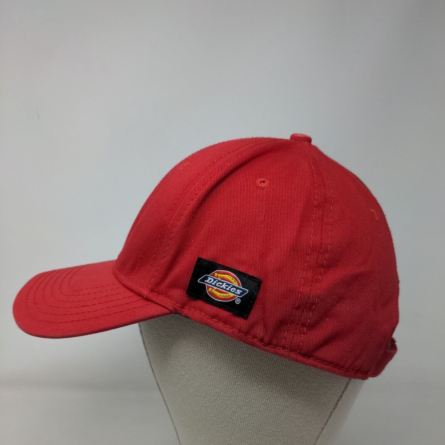 Dickies Strapback Hat Red OSFM Adjustable Outdoor 6 Panel Blank