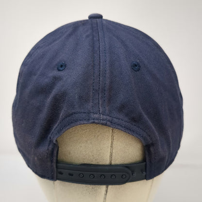 Dome Snapback Hat Blue One Size Cooperstown All Star Village Baseball Logo Cap