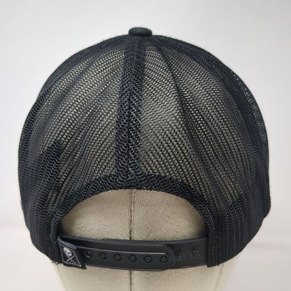 Sullen Art Collective Trucker Hat Black One Size Skull Paintbrush Mesh Snapback