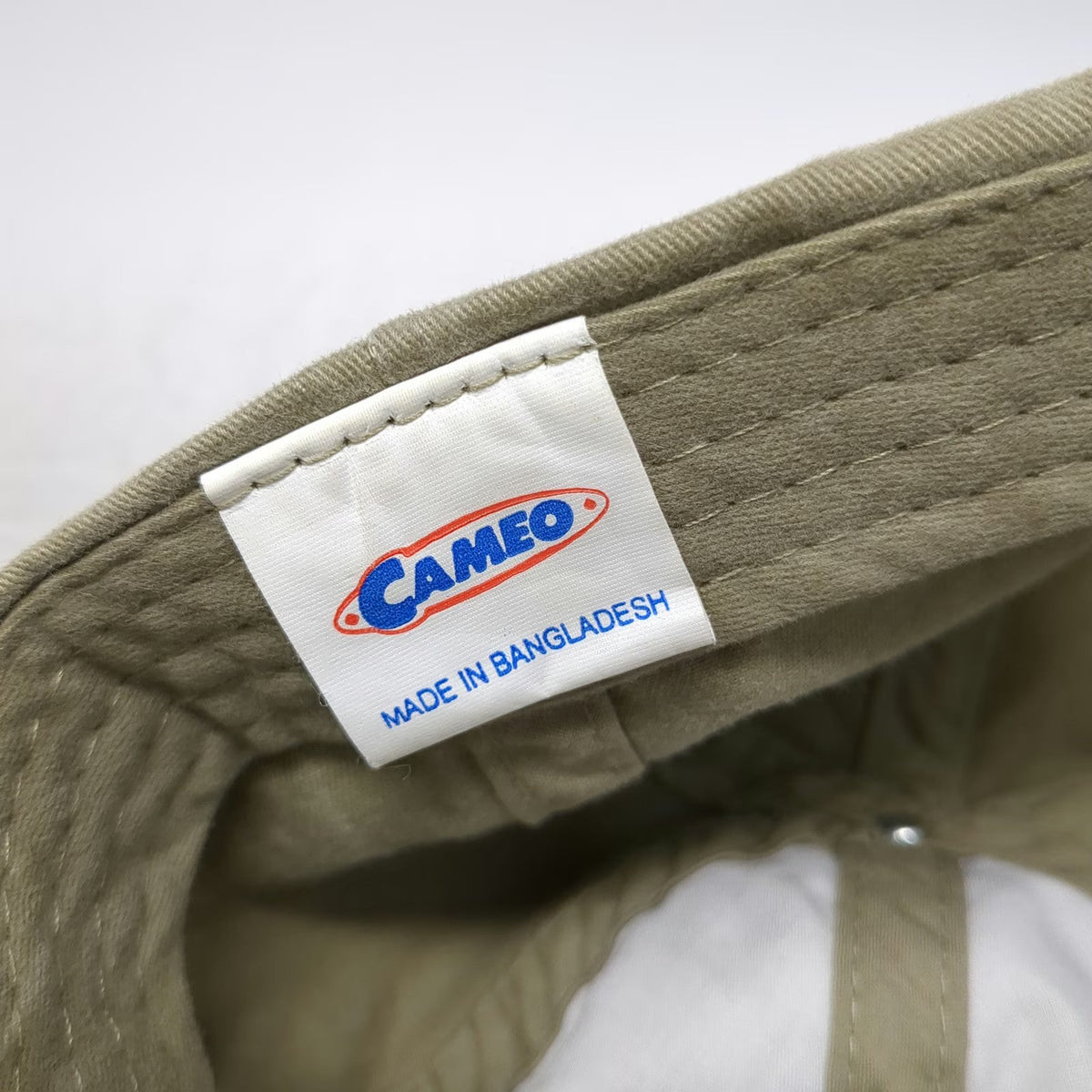 Cameo Aruba Palm Tree Beige Baseball Cap One Size Brushed Cotton Hat Slideback