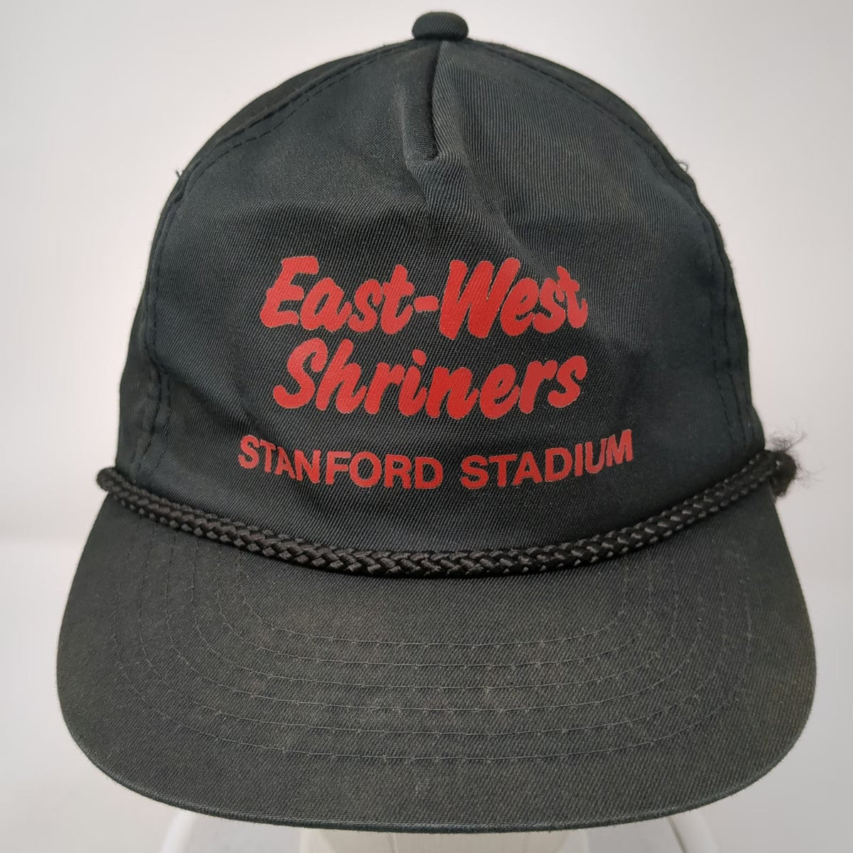 Young An 5 Panel Black Hat OSFM East West Shriners Stanford Stadium Rope Brim