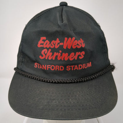 Young An 5 Panel Black Hat OSFM East West Shriners Stanford Stadium Rope Brim