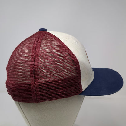 Patagonia Trucker Hat Blue Red White OSFM Mesh Snapback Rainbow Mountain Logo