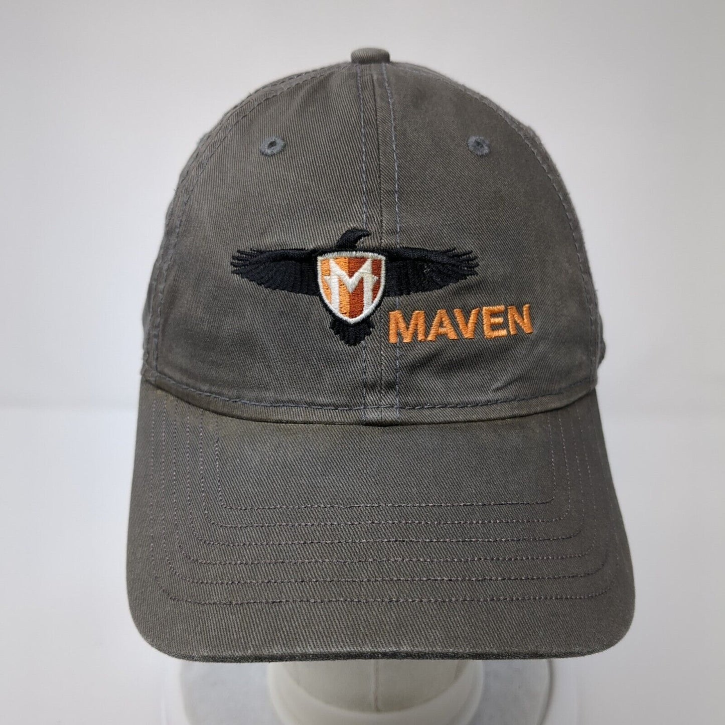 Maven Strapback Hat Gray One Size Adjustable Embroidered 6 Panel Ouray