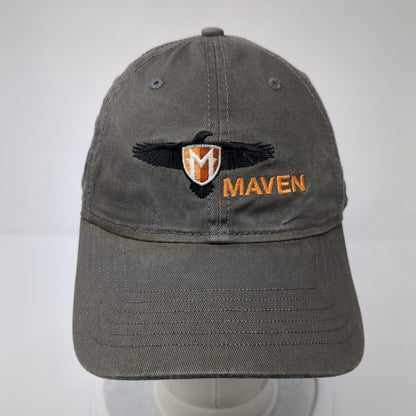 Maven Strapback Hat Gray One Size Adjustable Embroidered 6 Panel Ouray