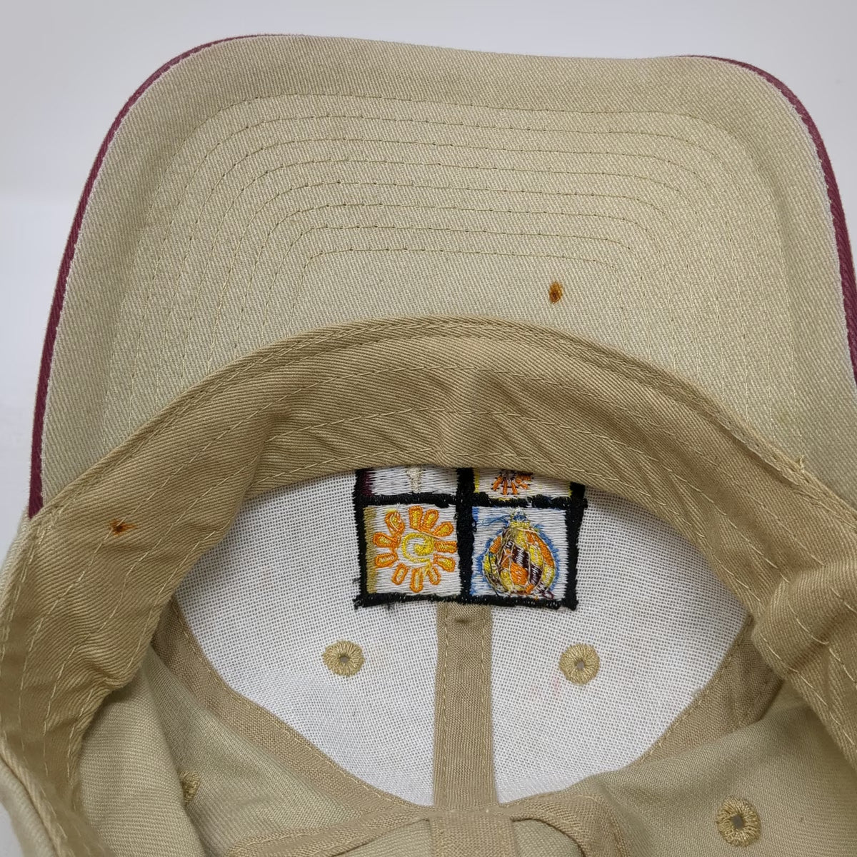 Beige Baseball Cap One Size New Mexico Kokopelli Balloon Cactus Embroidered Hat