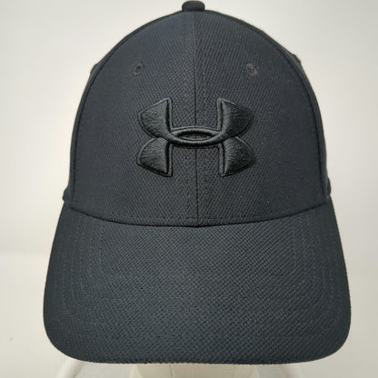 Under Armour Baseball Cap Black L Stretch Fit Embroidered Tonal Logo Hat Classic