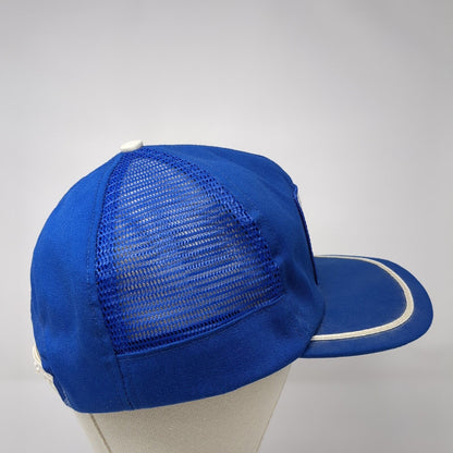 Union Pacific System Snapback Trucker Hat Blue One Size Adjustable Mesh Back