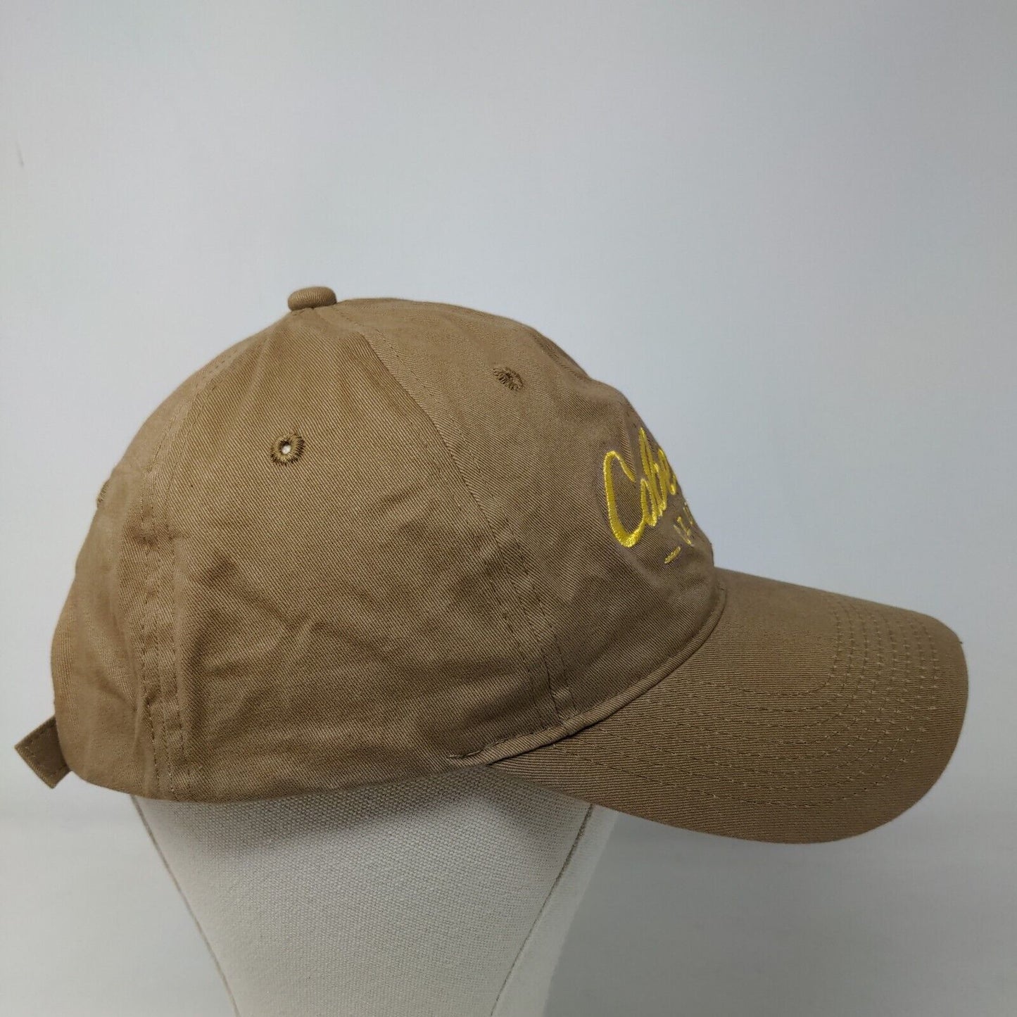 Cabela's Club Men's Slideback Hat Tan Adjustable Embroidered Logo