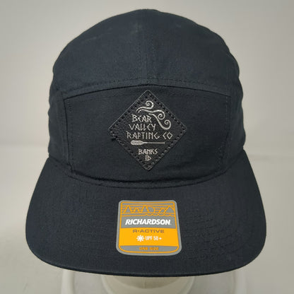 Richardson 5 Panel Black One Size Bear Valley Rafting Banks Idaho UPF 50+ Hat