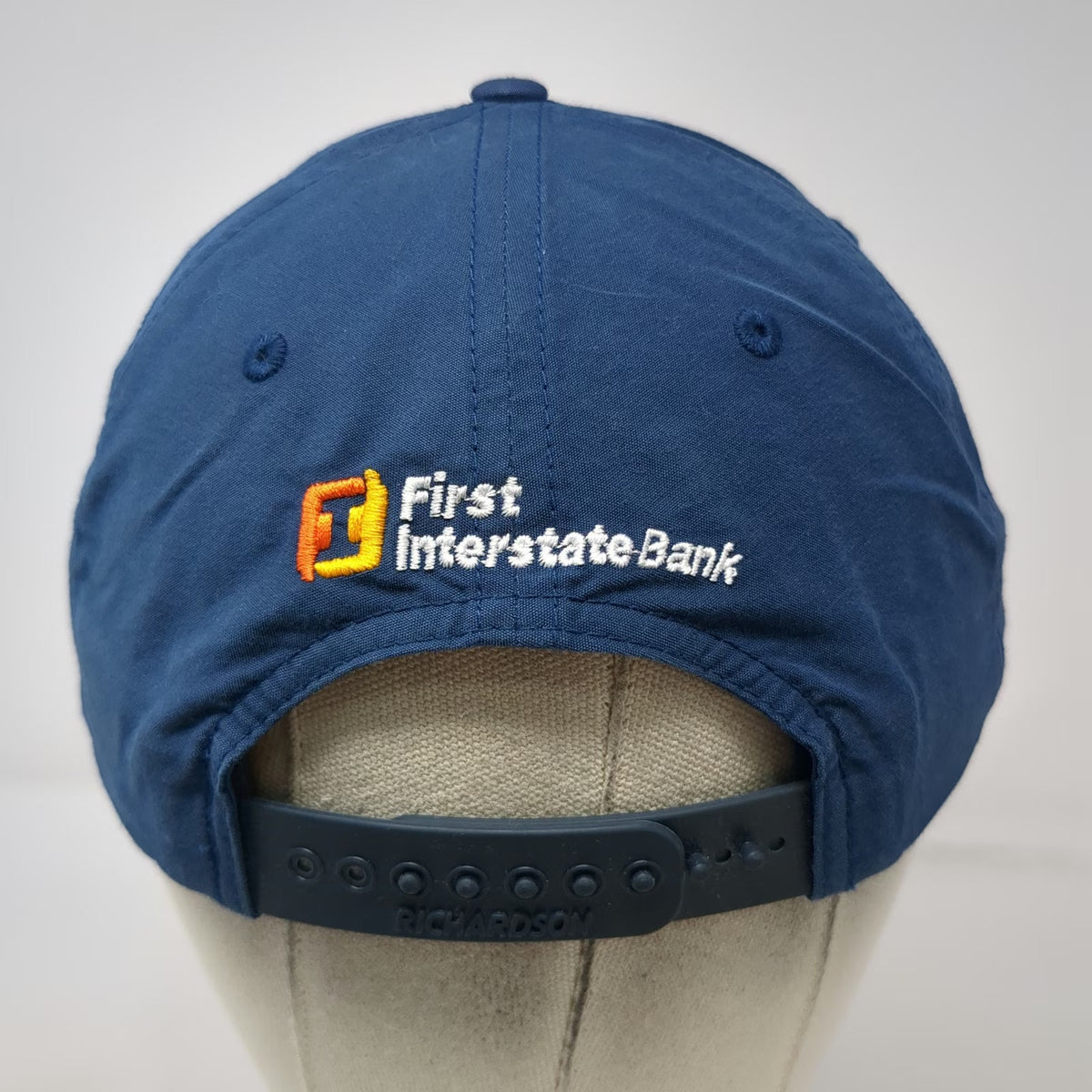 Richardson 5 Panel Blue One Size Rope First Interstate Bank Snapback Golf Hat